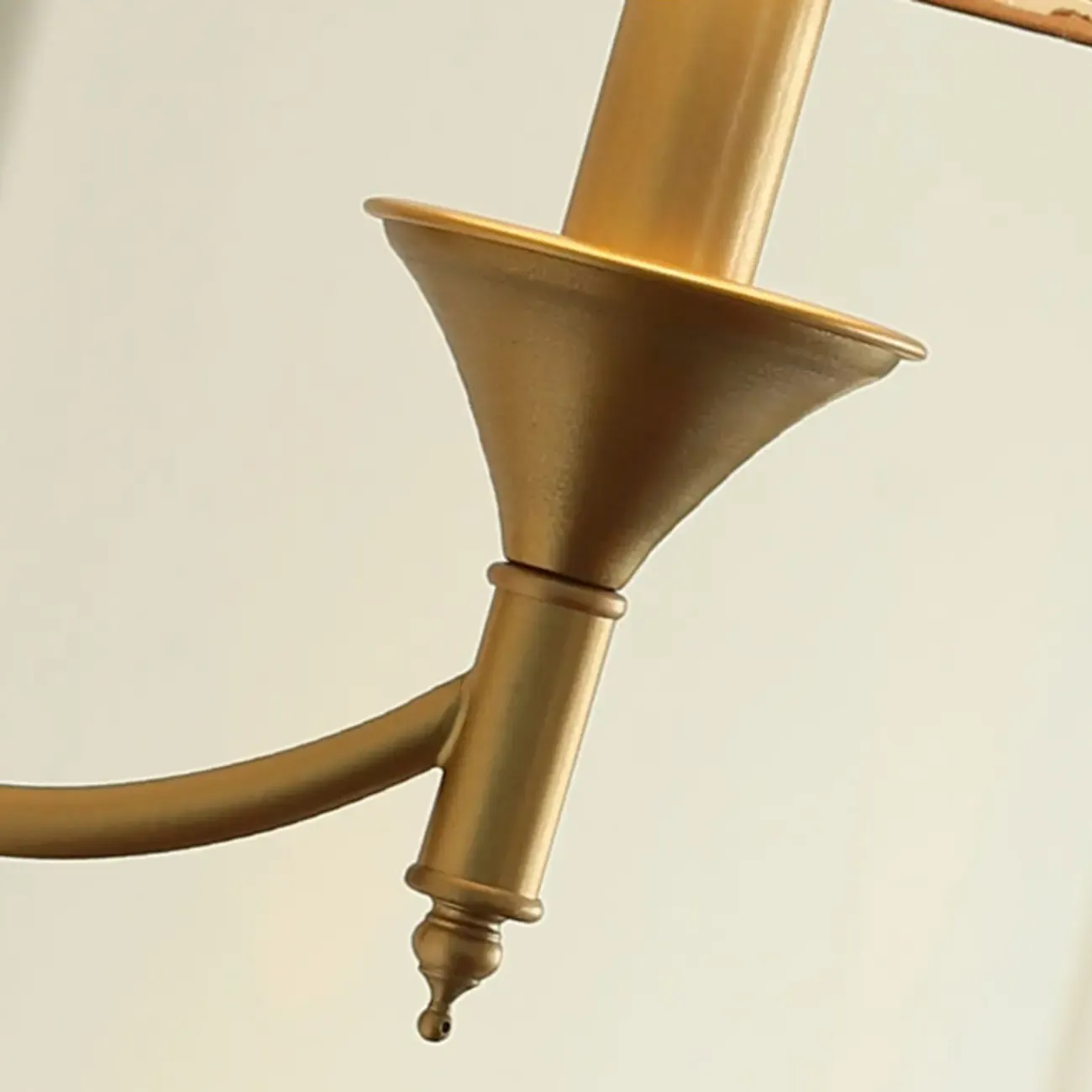 Vintage Brass Fabric Shade Wall Sconce Image - 19