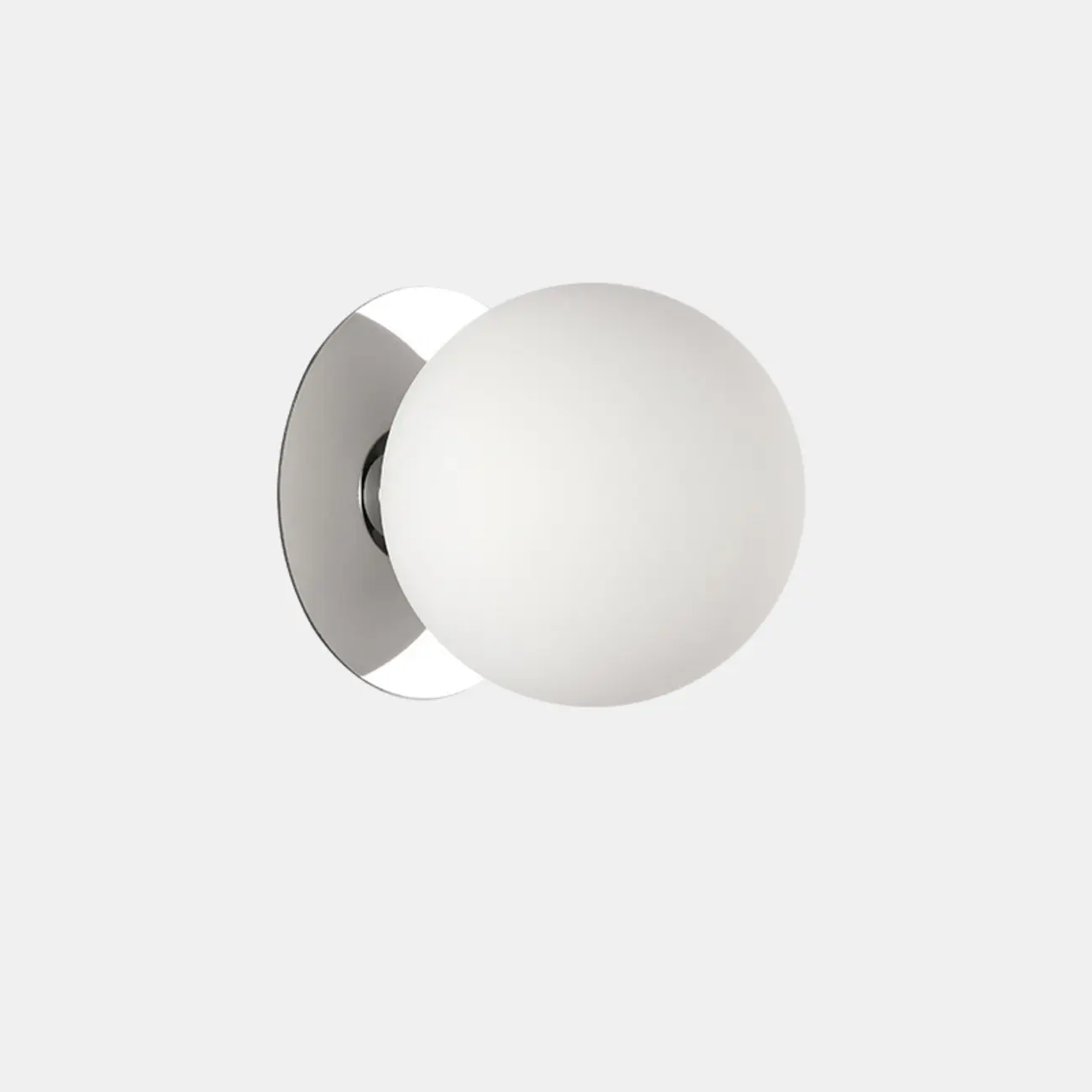 Modern Frosted Glass White Globe Round Wall Sconce Image - 3 | homeyfad