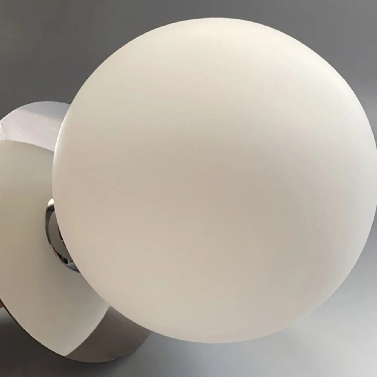 Modern Frosted Glass White Globe Round Wall Sconce Image - 10 | homeyfad