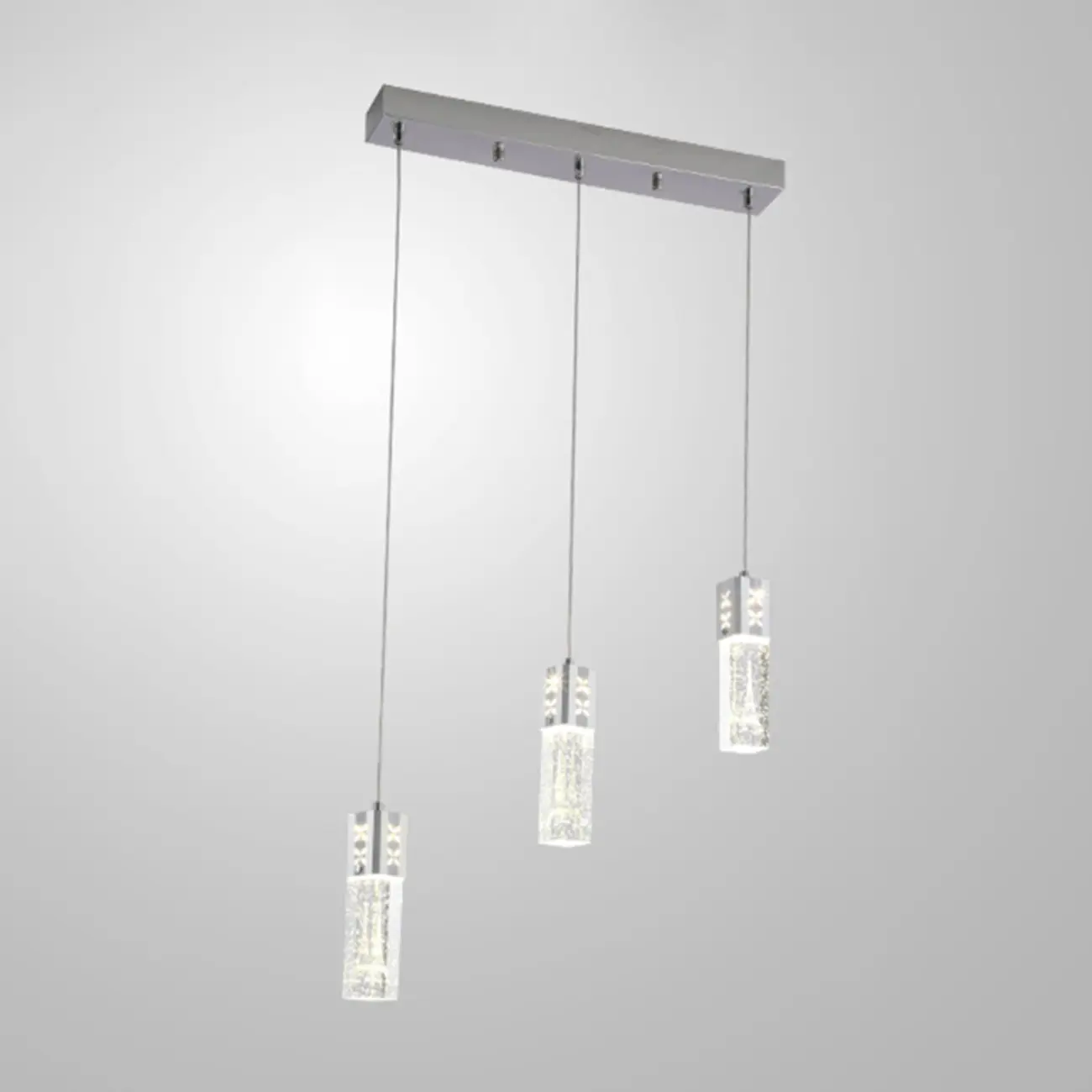 Modern Clear Crystal Dimming Pendant Light for Kitchen Image - 5 | homeyfad