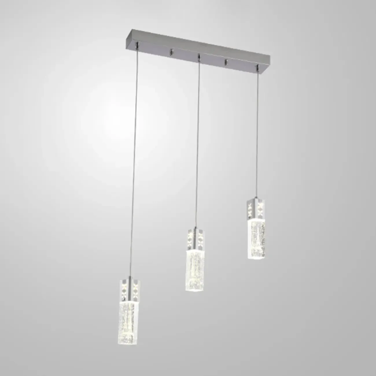 Modern Clear Crystal Dimming Pendant Light for Kitchen Image - 5