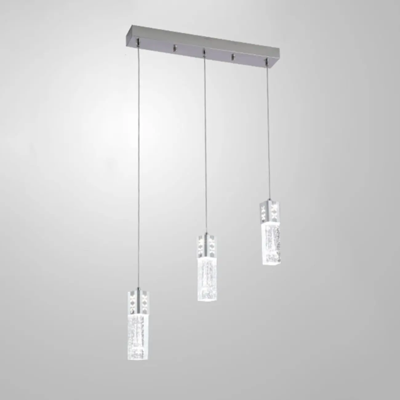 Modern Clear Crystal Dimming Pendant Light for Kitchen Image - 6 | homeyfad