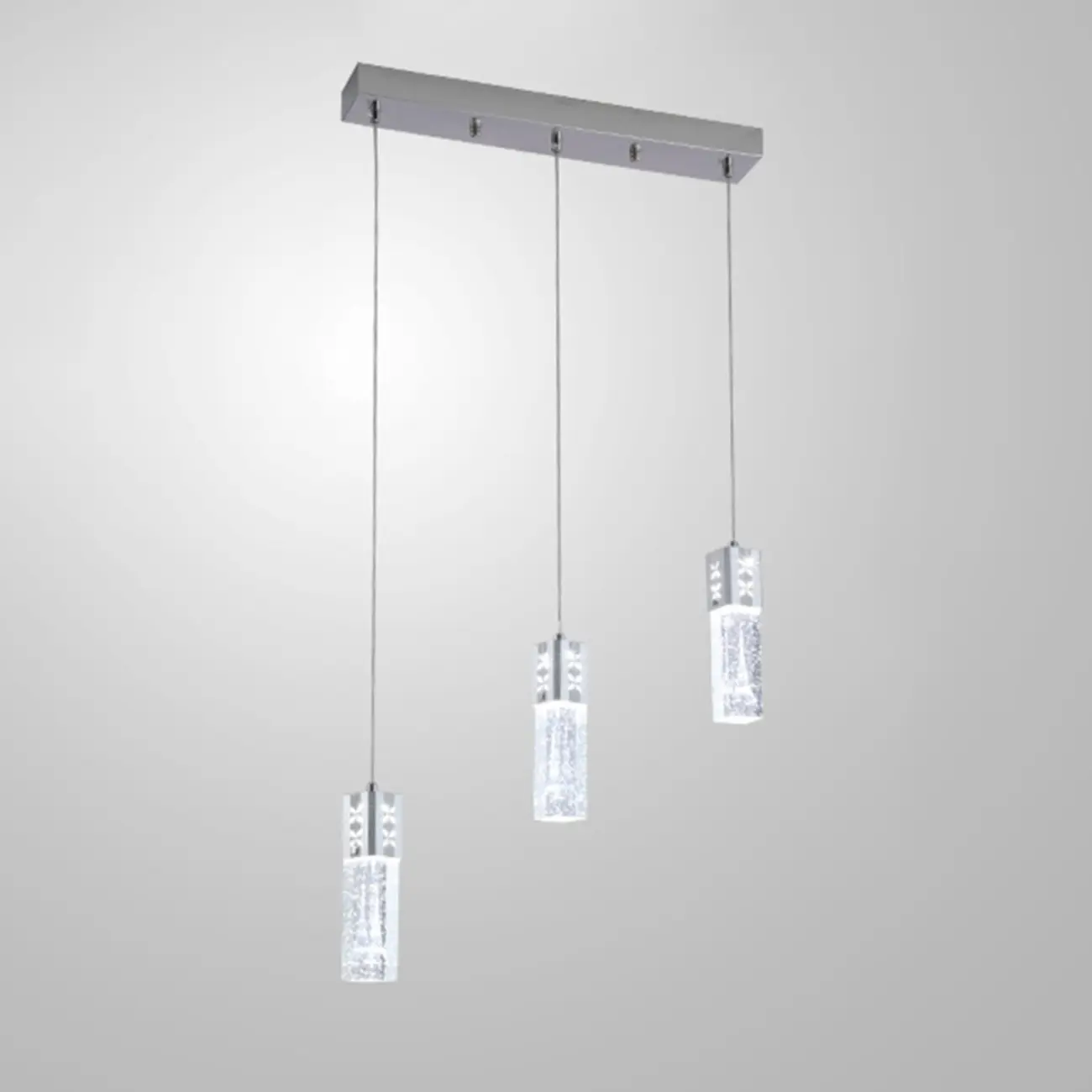 Modern Clear Crystal Dimming Pendant Light for Kitchen Image - 2 | homeyfad
