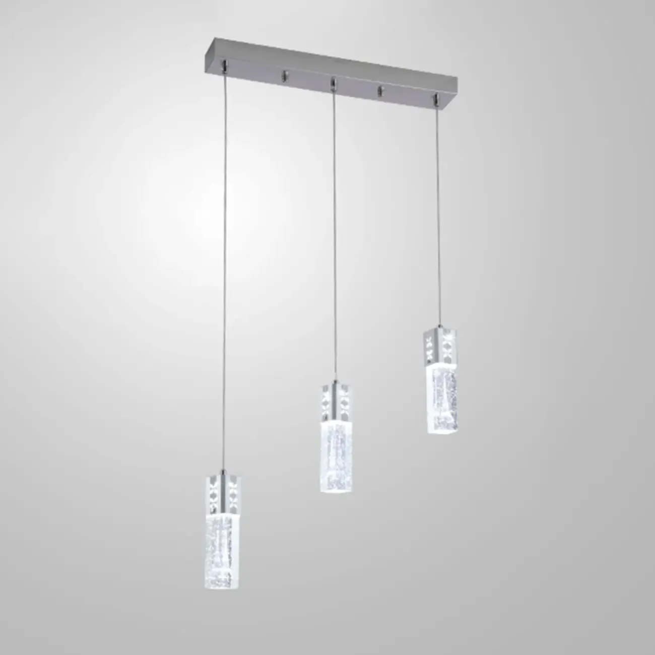 Modern Clear Crystal Dimming Pendant Light for Kitchen Image - 2