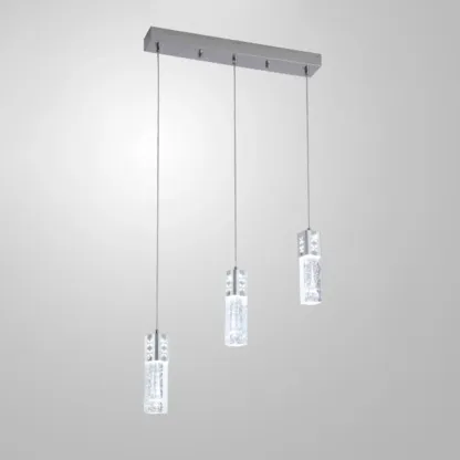 Modern Clear Crystal Dimming Pendant Light for Kitchen Image - 2