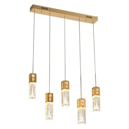 Modern Clear Crystal Dimming Pendant Light for Kitchen Image - 13