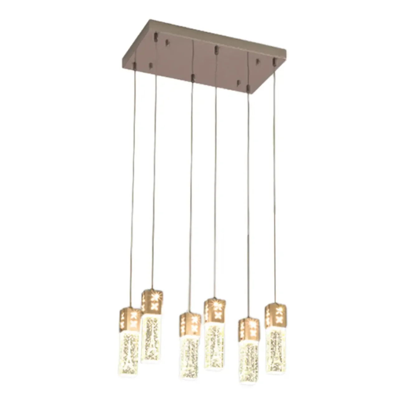 Modern Clear Crystal Dimming Pendant Light for Kitchen Image - 15
