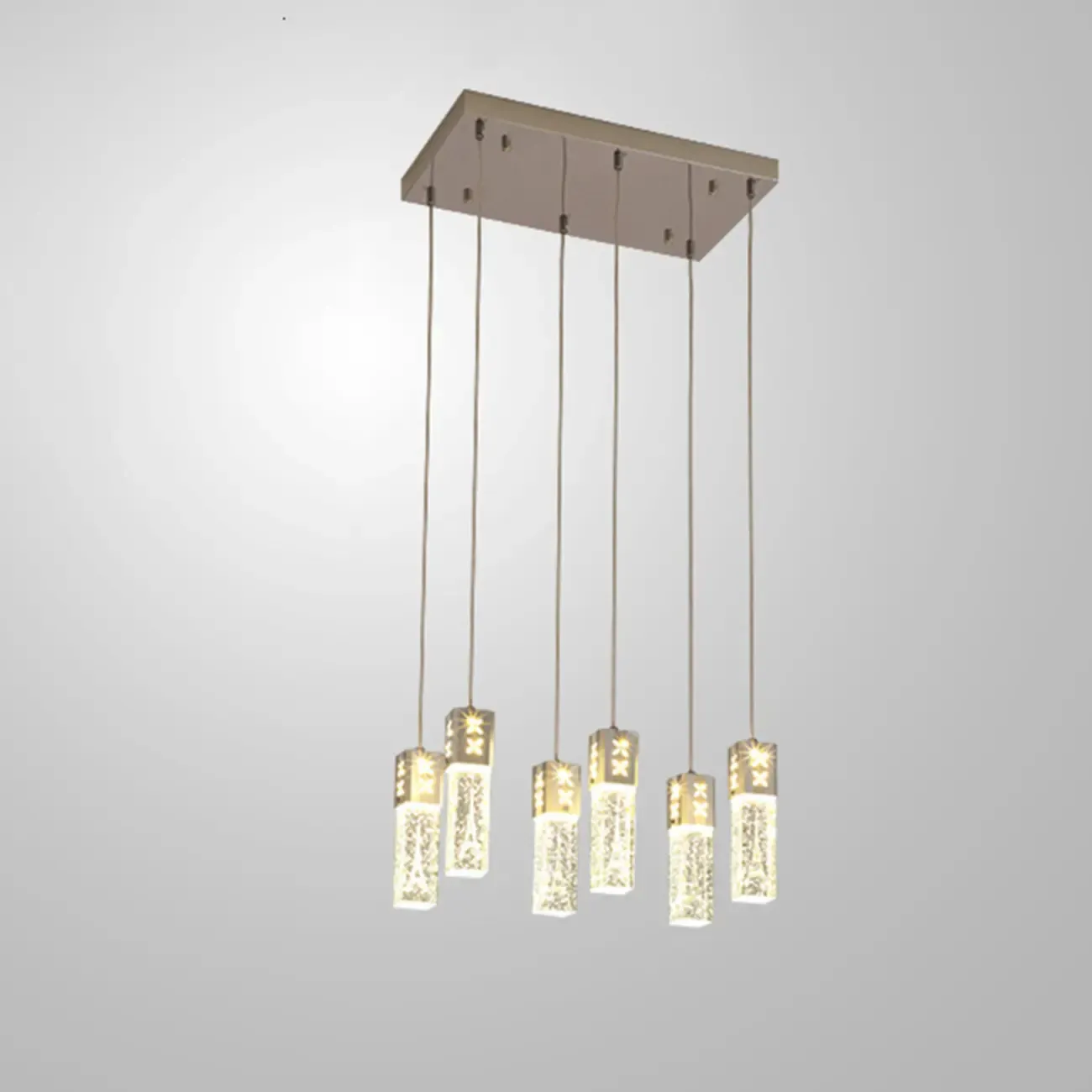 Modern Clear Crystal Dimming Pendant Light for Kitchen Image - 16