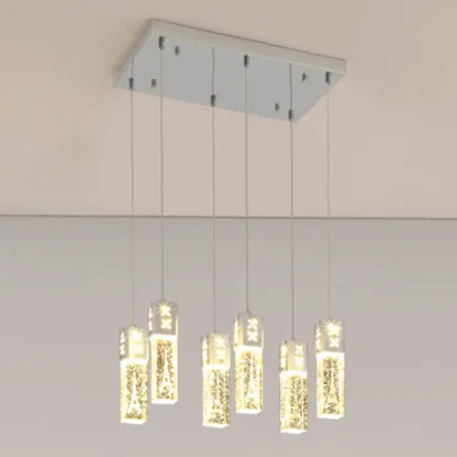 Modern Clear Crystal Dimming Pendant Light for Kitchen Image - 17