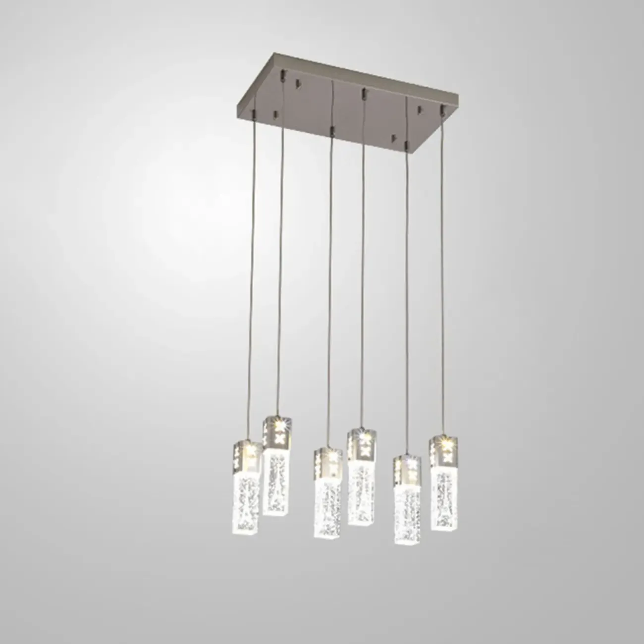 Modern Clear Crystal Dimming Pendant Light for Kitchen Image - 19