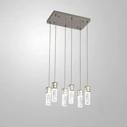 Modern Clear Crystal Dimming Pendant Light for Kitchen Image - 19