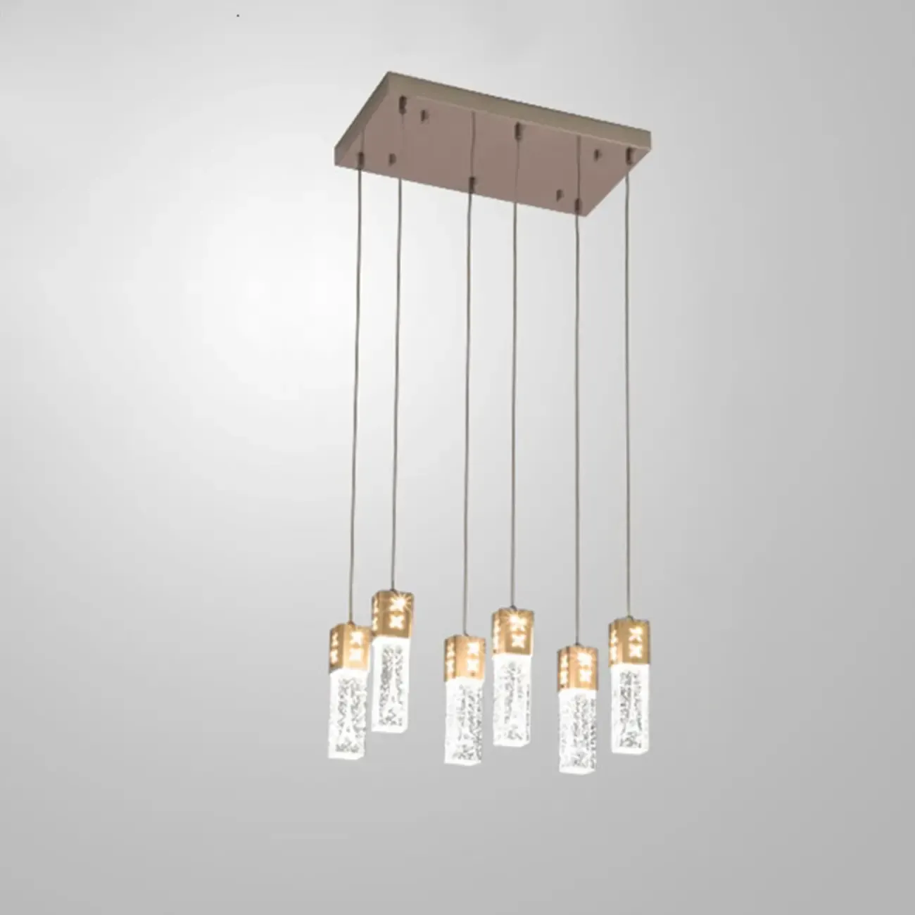 Modern Clear Crystal Dimming Pendant Light for Kitchen Image - 22