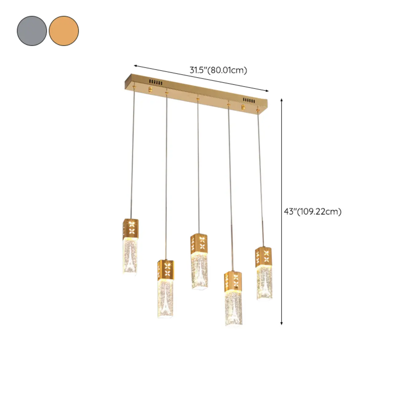 Modern Clear Crystal Dimming Pendant Light for Kitchen Image - 26 | homeyfad