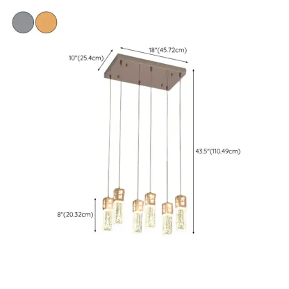 Modern Clear Crystal Dimming Pendant Light for Kitchen Image - 27