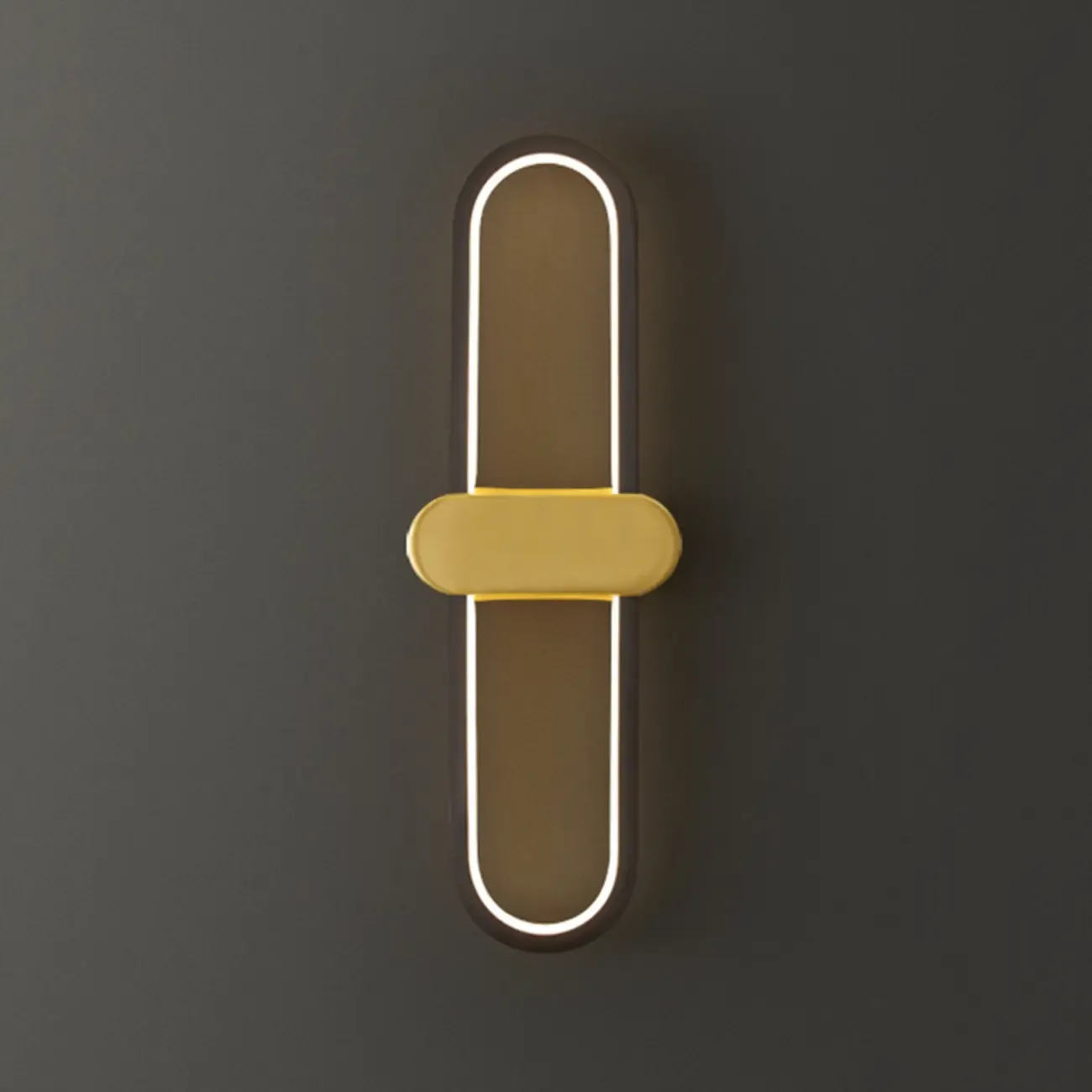 Modern Oval Wall Vanity Light with Silica Gel Shade Image - 6