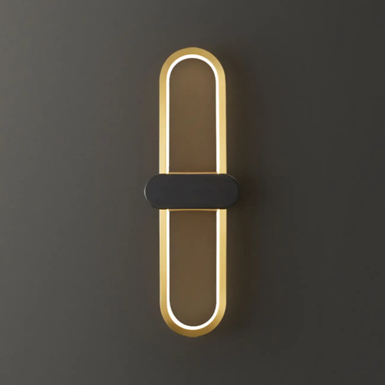 Modern Oval Wall Vanity Light with Silica Gel Shade Image - 7