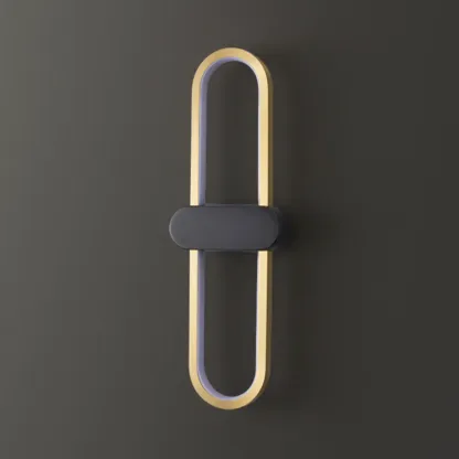 Modern Oval Wall Vanity Light with Silica Gel Shade Image - 8