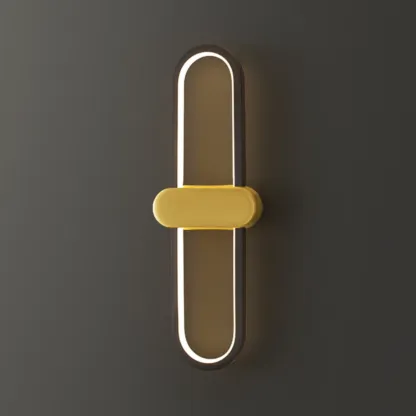 Modern Oval Wall Vanity Light with Silica Gel Shade Image - 9