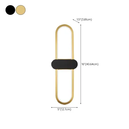 Modern Oval Wall Vanity Light with Silica Gel Shade #size