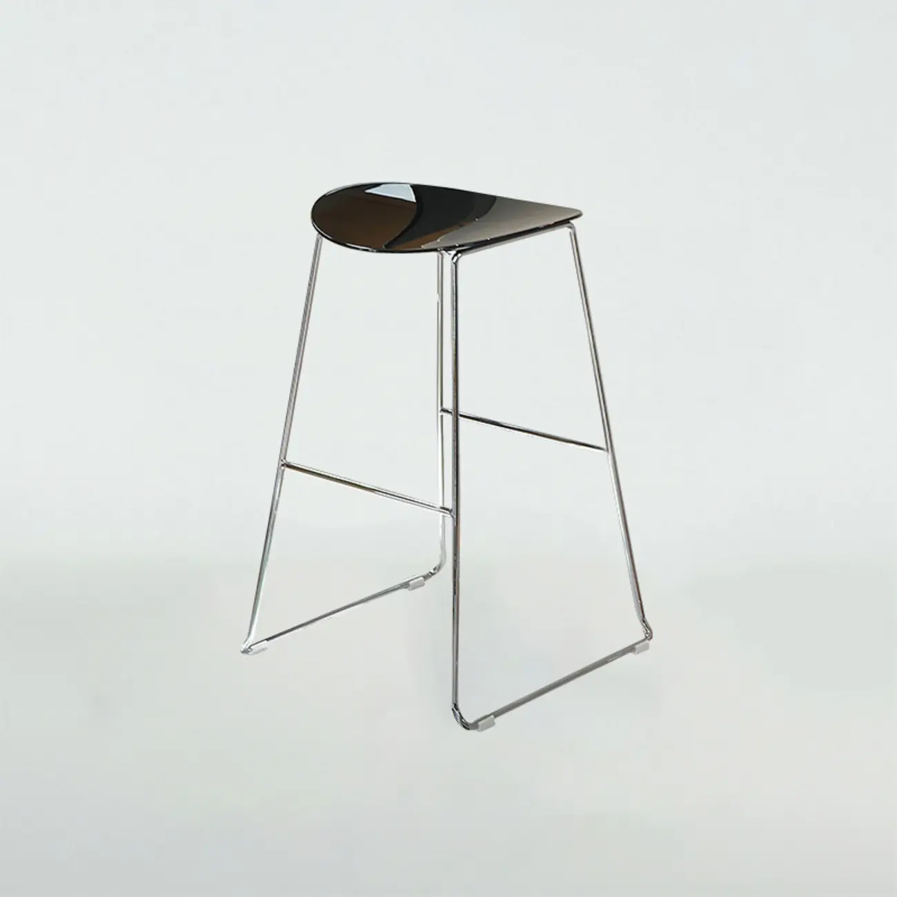 Modern Minimalist Backless Sled Sleek Acrylic Bar Stool Image - 12 | homeyfad