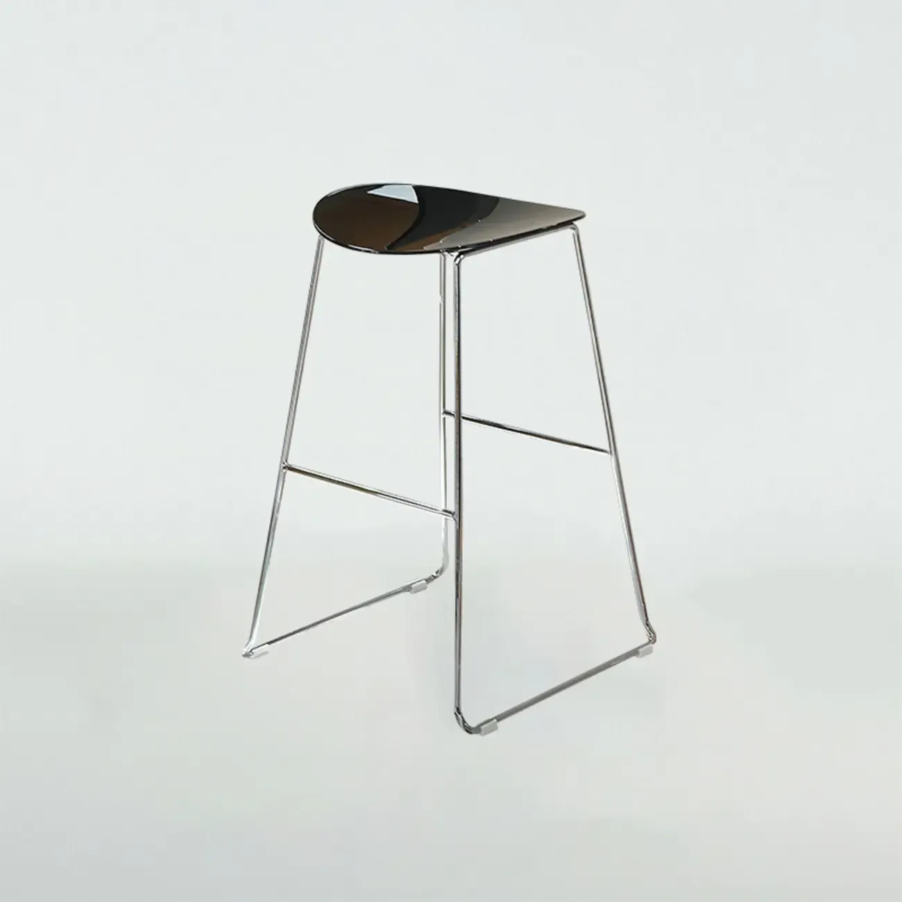 Modern Minimalist Backless Sled Sleek Acrylic Bar Stool Image - 12