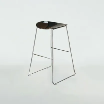 Modern Minimalist Backless Sled Sleek Acrylic Bar Stool Image - 12