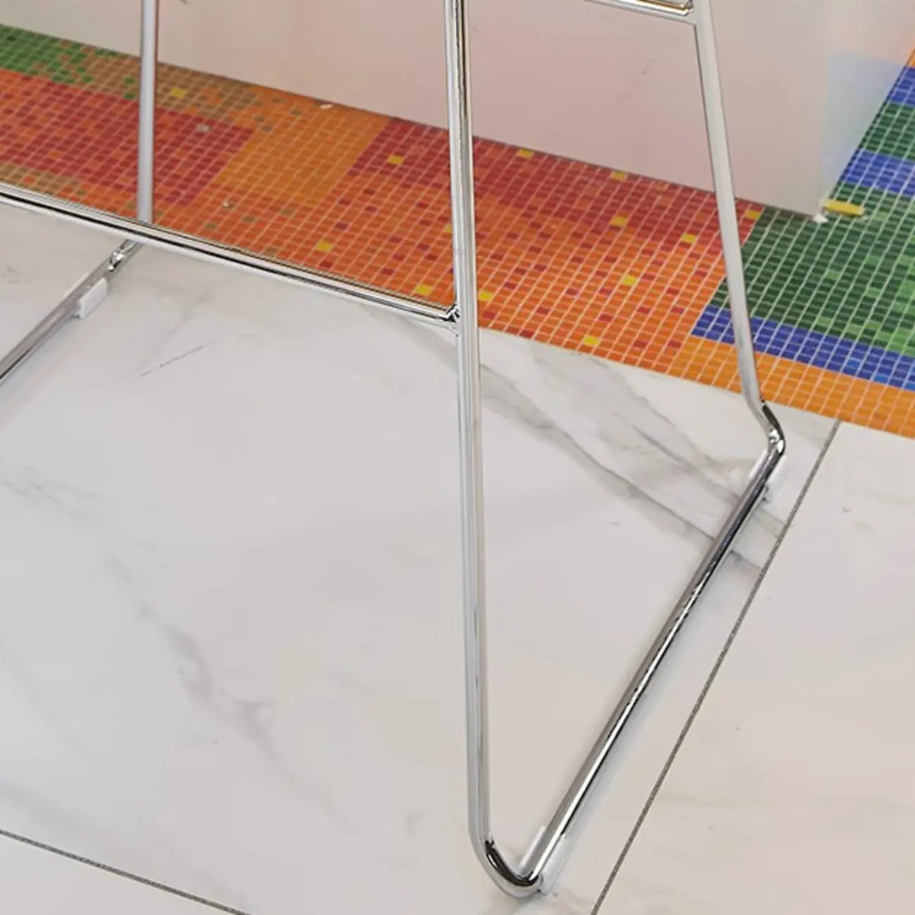 Modern Minimalist Backless Sled Sleek Acrylic Bar Stool Image - 8 | homeyfad