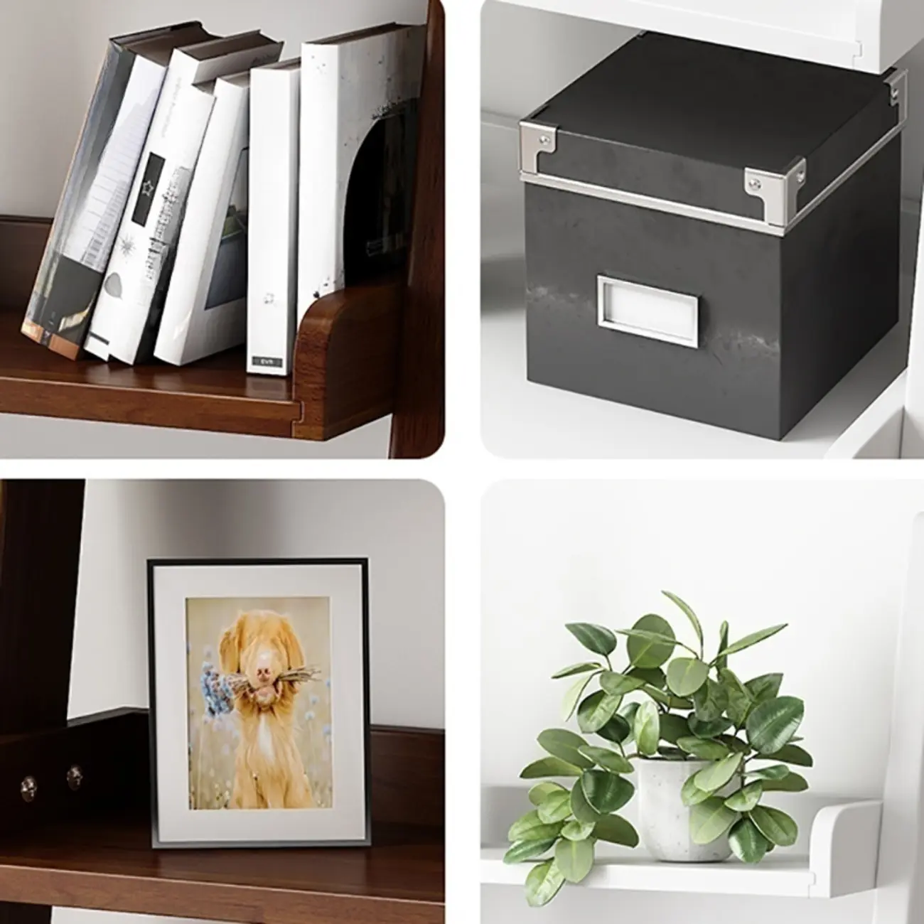 Narrow Modern Solid Wood 5-Tier Open Ladder Bookcase Image - 6 | homeyfad