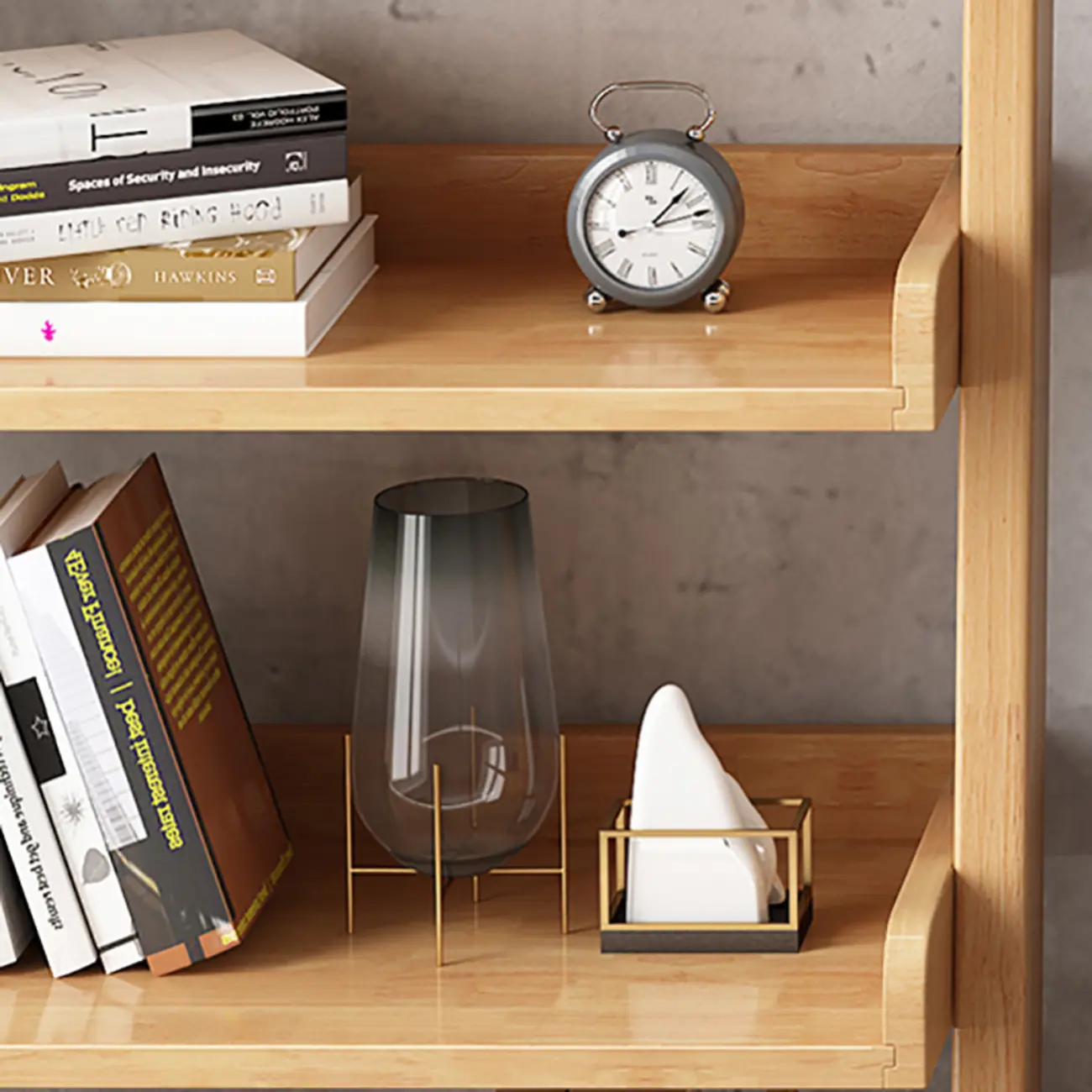 Narrow Modern Solid Wood 5-Tier Open Ladder Bookcase Image - 5 | homeyfad