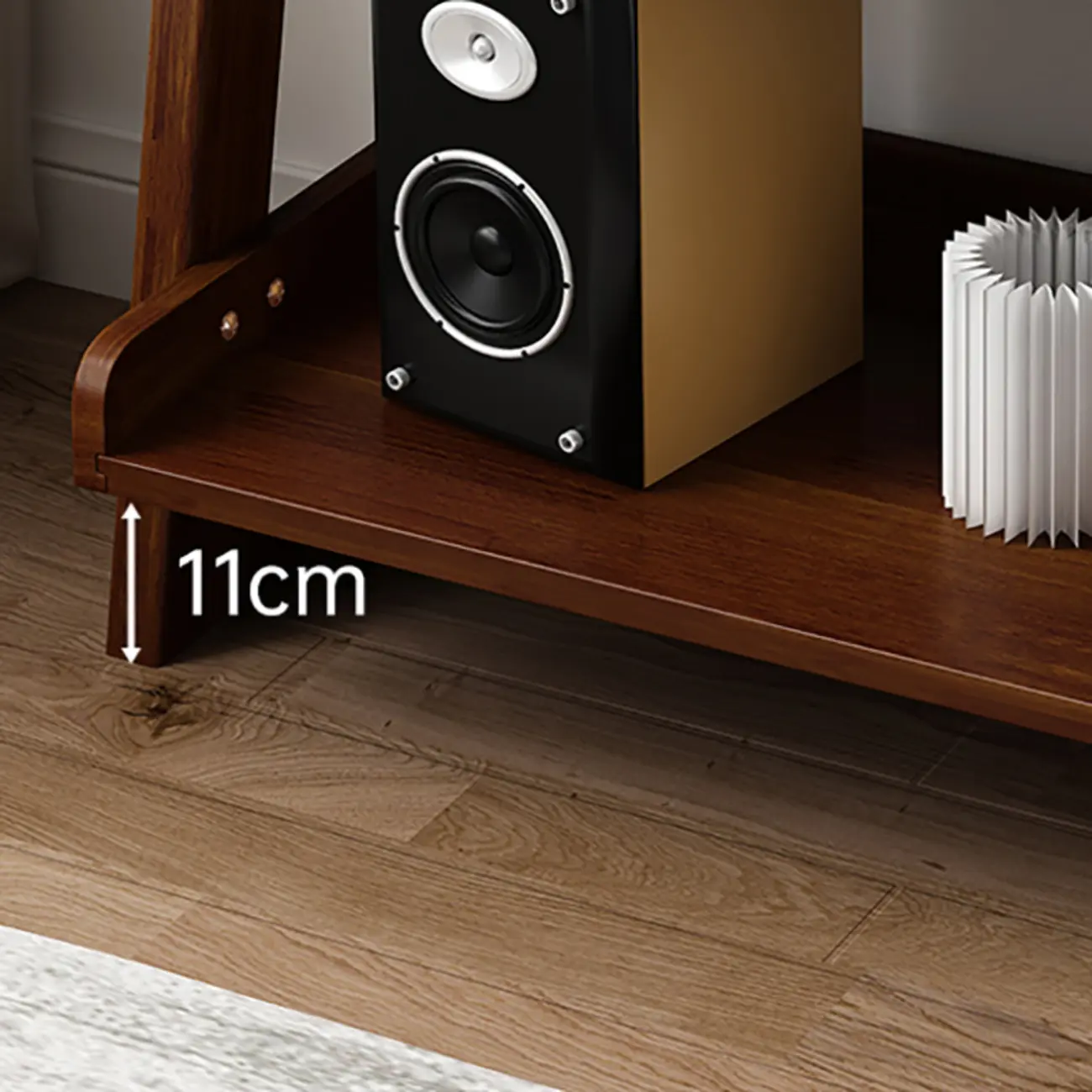 Narrow Modern Solid Wood 5-Tier Open Ladder Bookcase Image - 10 | homeyfad