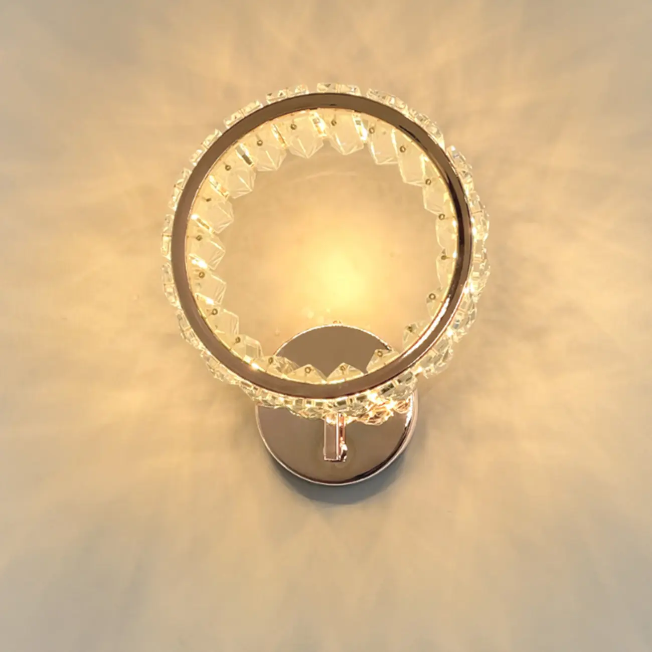 Modern Gold Crystal Wall Light with Transparent Shade Image - 3 | homeyfad