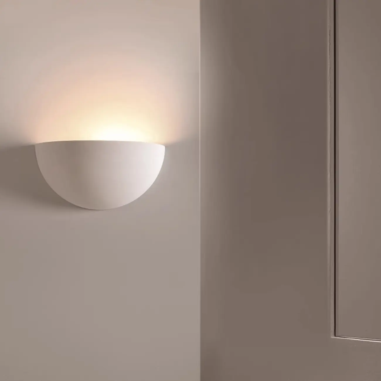 Modern White Gypsum Wall Sconce for Living Room Decor Image - 5 | homeyfad