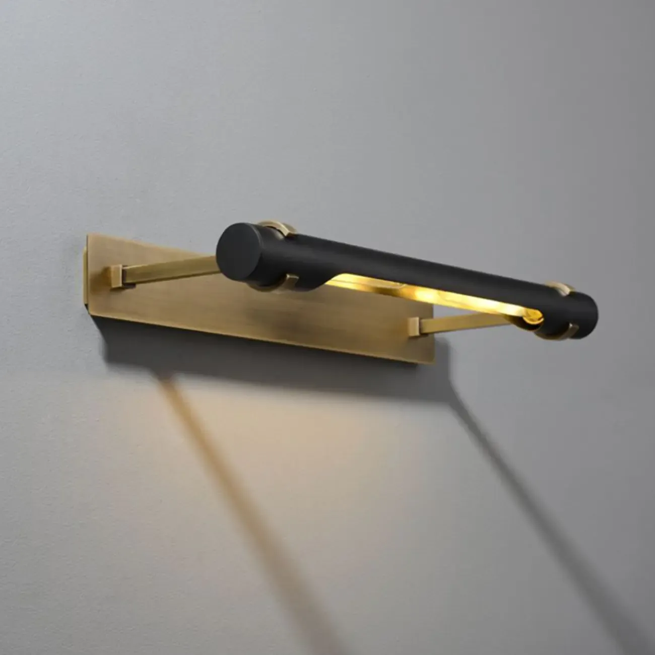 Modern Tube Vanity Light with Gold Finish for Bathroom Image - 5