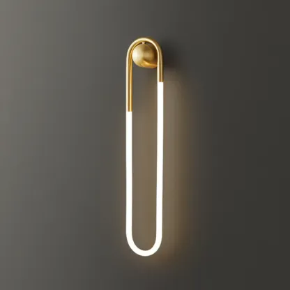 Modern Gold LED Oval Vanity Wall Light Image - 8
