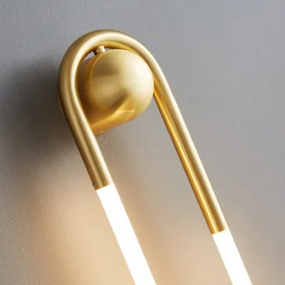 Modern Gold LED Oval Vanity Wall Light Image - 11