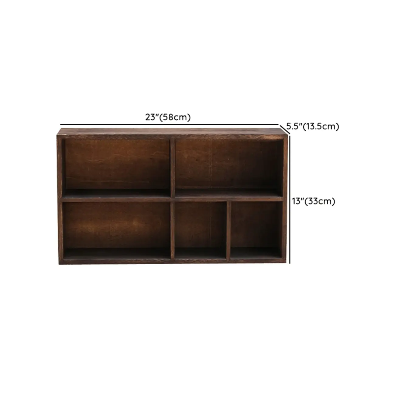 Traditional Long Brown Wood Wall Mount Open Display Cabinet #size | homeyfad