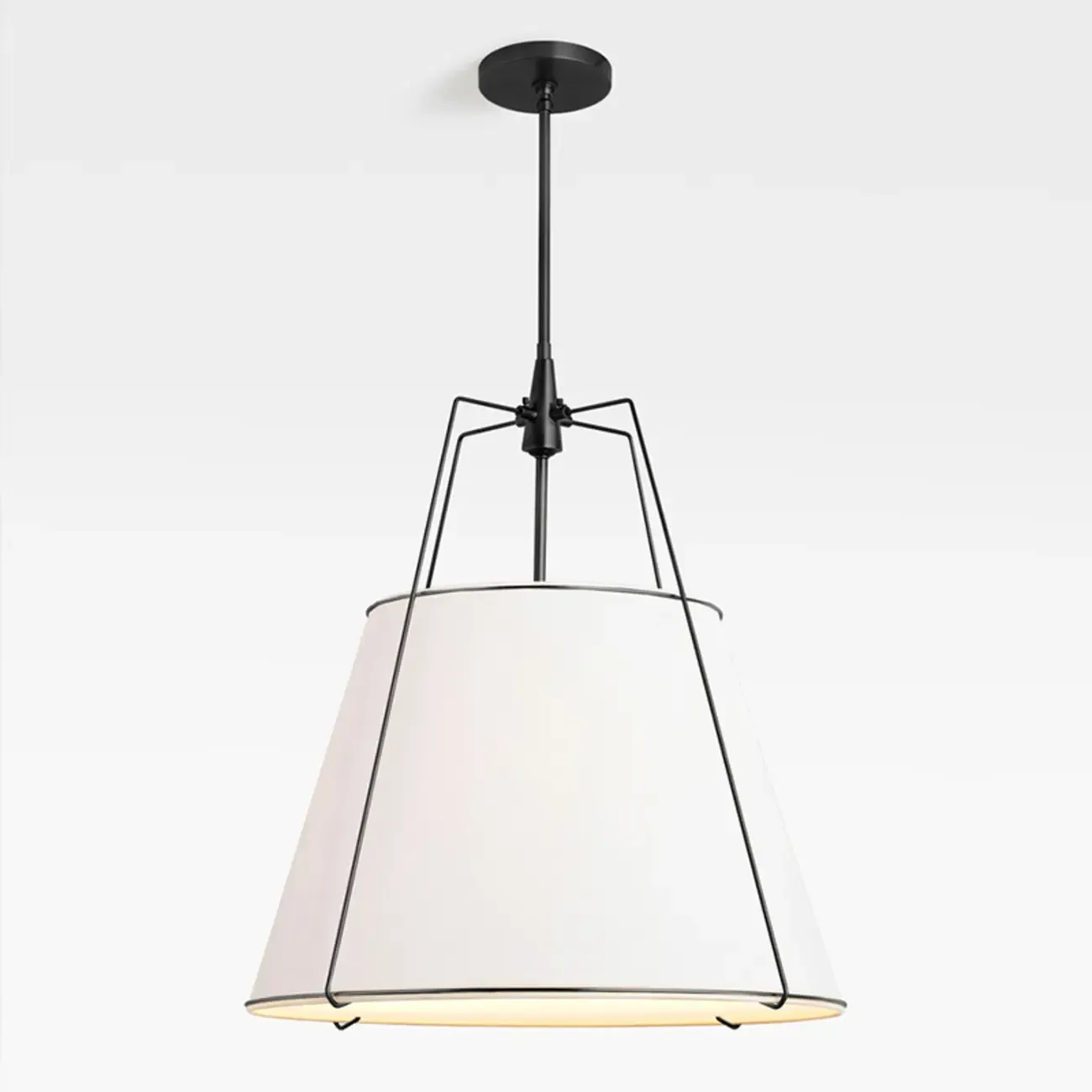 Modern Minimalist LED Pendant Light with White Shade Image - 5