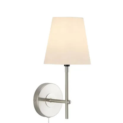 Contemporary Simplicity Metal Fabric Wall Sconce Image - 8