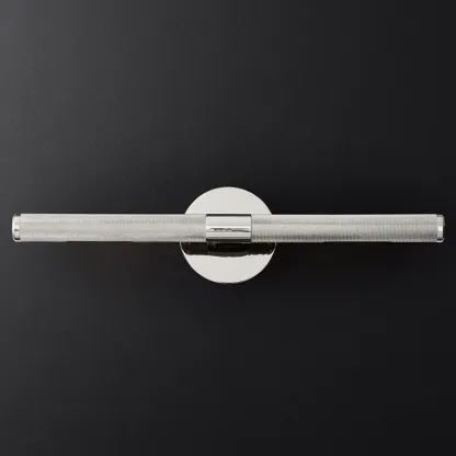 Modern Bathroom Black 2-Light Tube Vanity Light