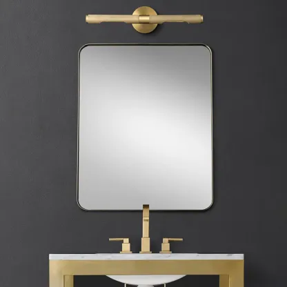 Modern Bathroom Black 2-Light Tube Vanity Light