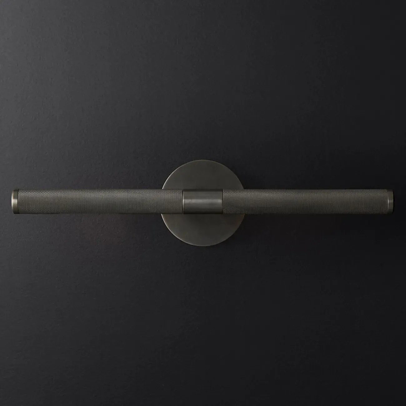 Modern Bathroom Black 2-Light Tube Vanity Light