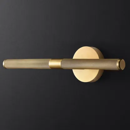 Modern Bathroom Black 2-Light Tube Vanity Light