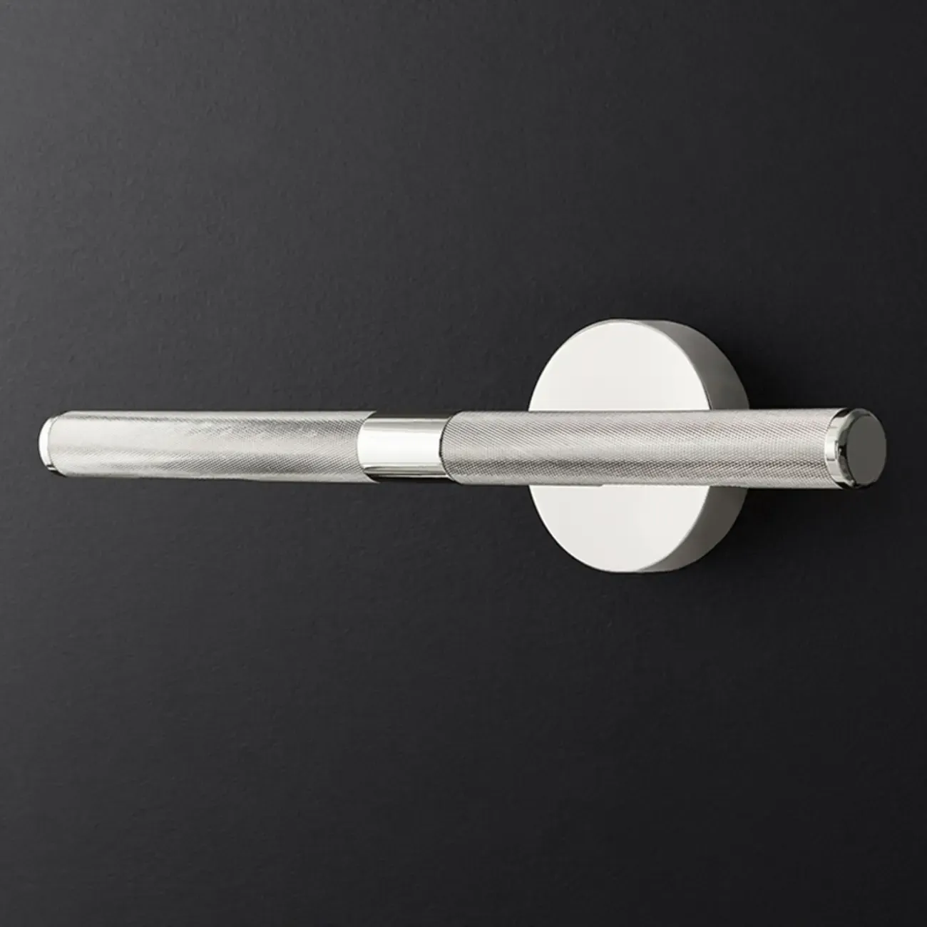 Modern Bathroom Black 2-Light Tube Vanity Light