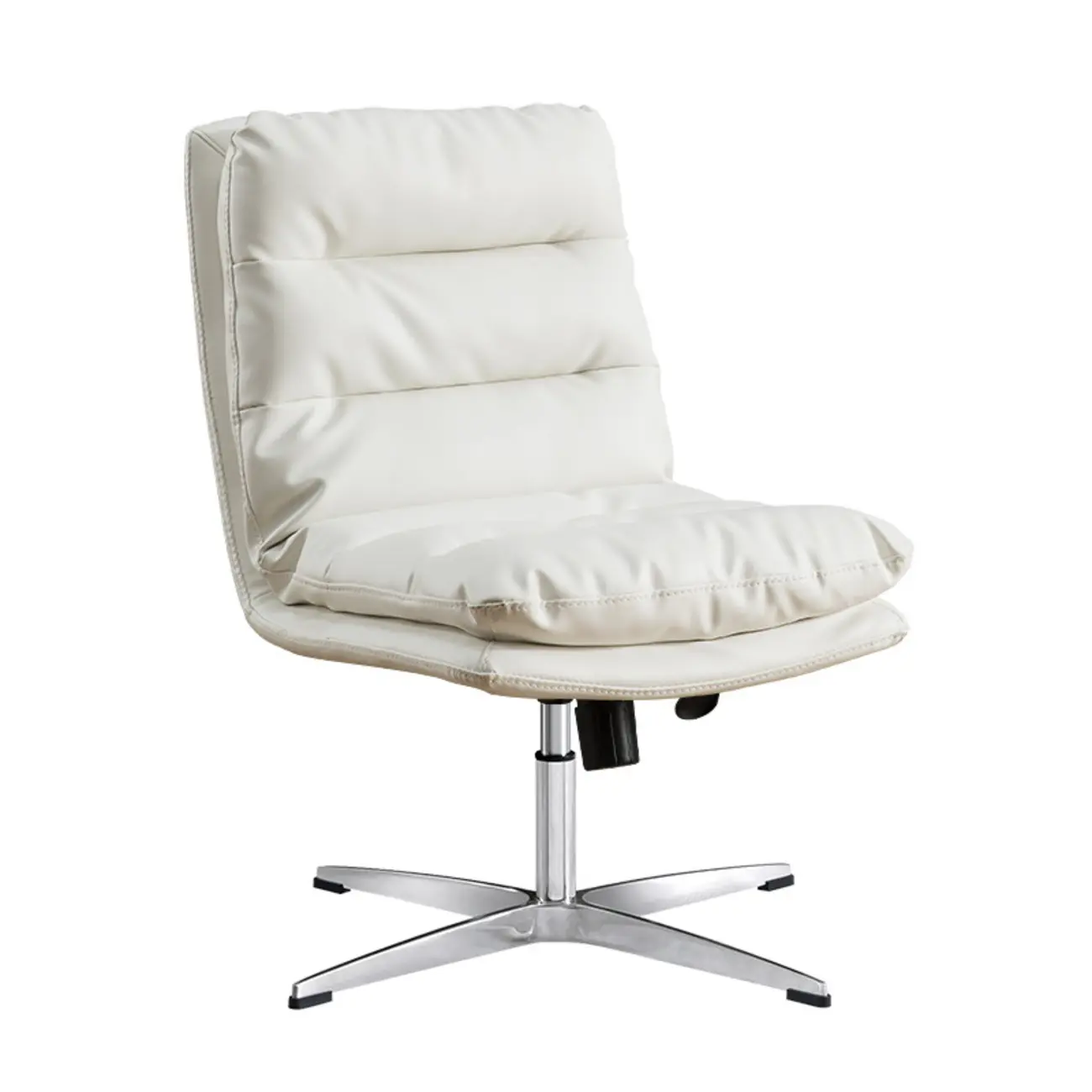 Modern Orange Leather Adjustable Swivel Office Chair Image - 8 | homeyfad