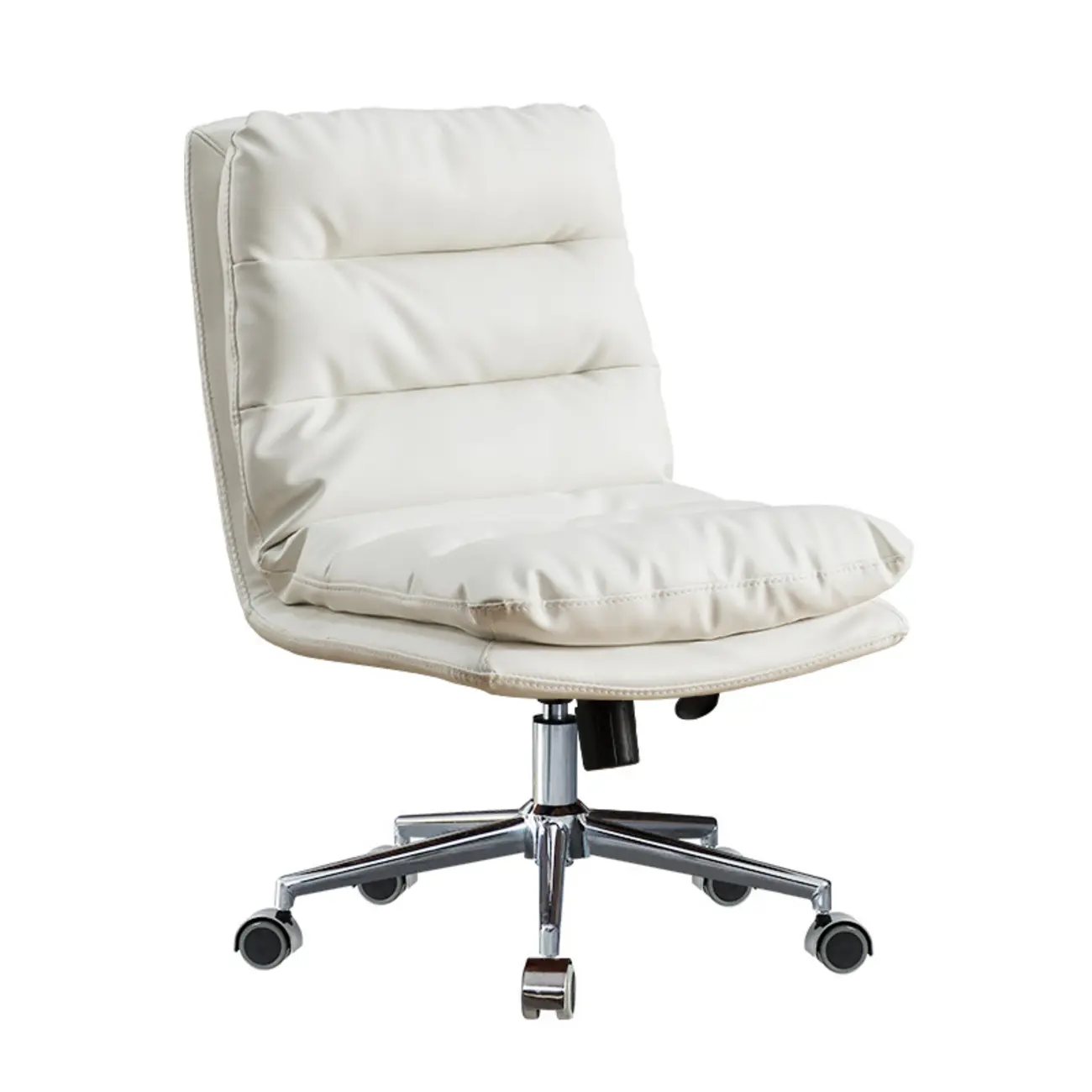 Modern Orange Leather Adjustable Swivel Office Chair Image - 9 | homeyfad