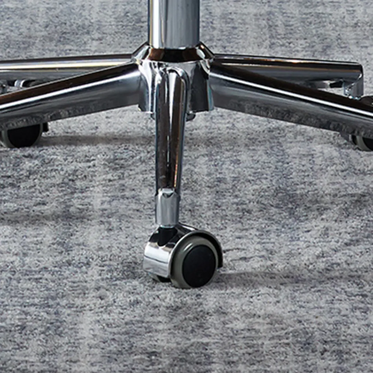 Modern Orange Leather Adjustable Swivel Office Chair Image - 6