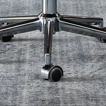 Modern Orange Leather Adjustable Swivel Office Chair Image - 6