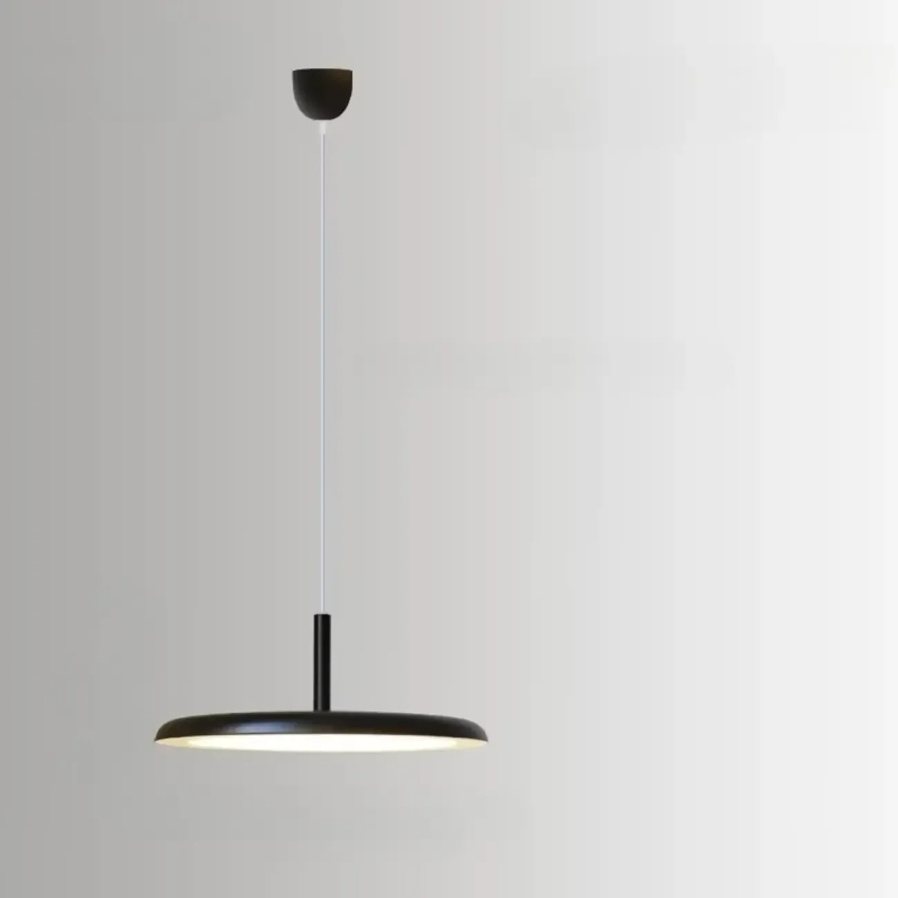 Modern Round LED Pendant Light Adjustable Length for Dining Image - 3