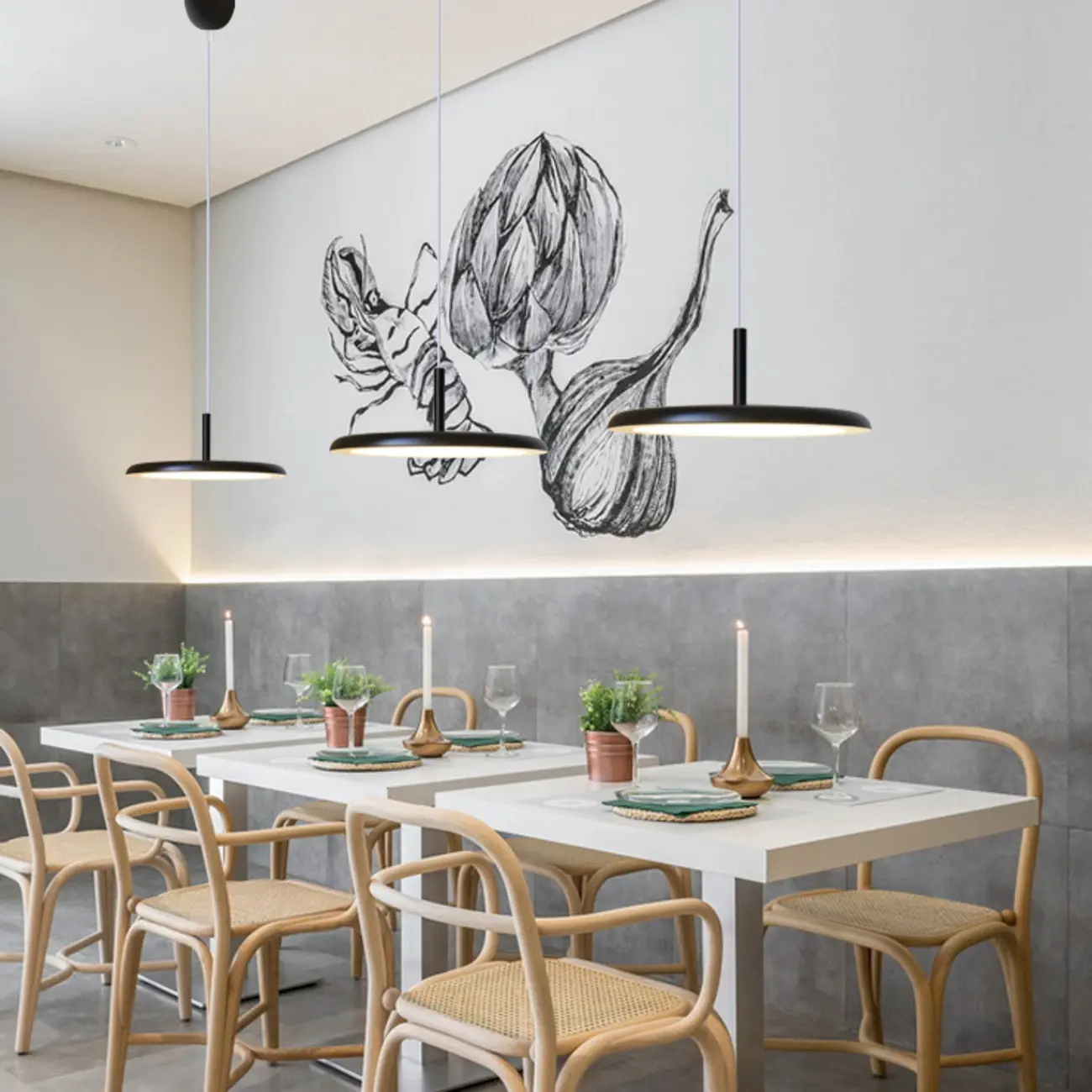 Modern Round LED Pendant Light Adjustable Length for Dining Image - 8 | homeyfad