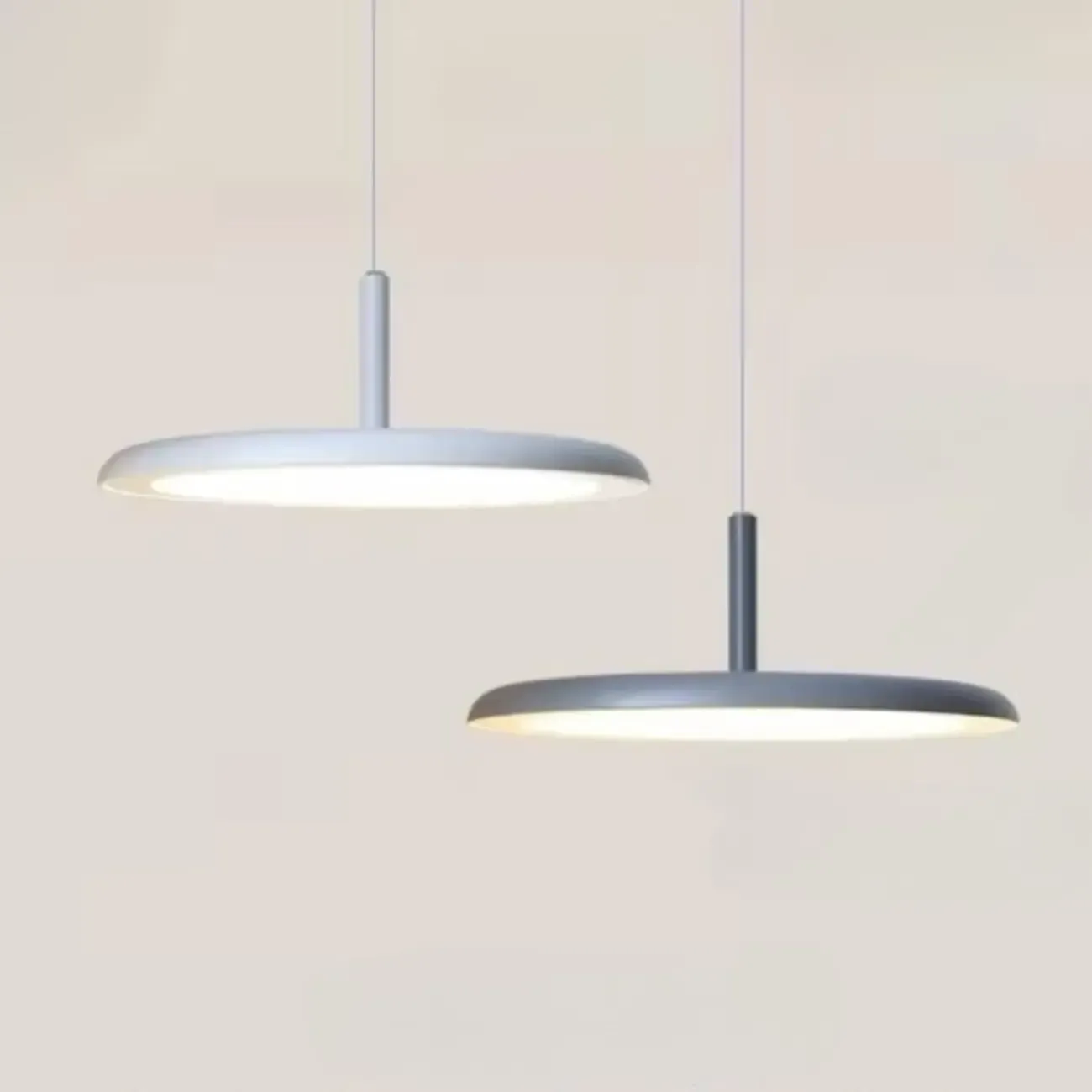 Modern Round LED Pendant Light Adjustable Length for Dining Image - 12